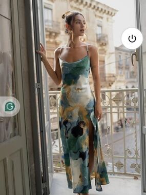 12th Tribe Natalie Watercolor Maxi Dress